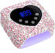 Rechargeable Nail Polish Curing Lamp UV Battery Operated 72W Pink