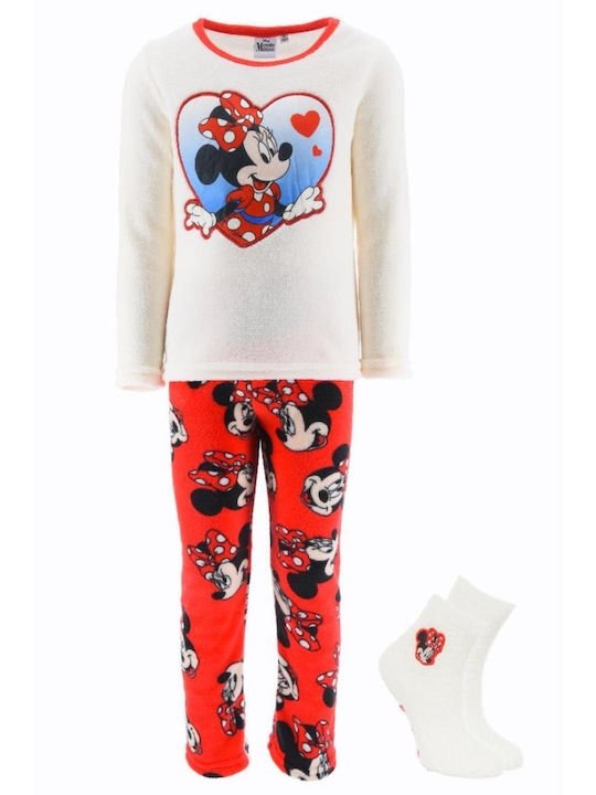 Superheroes Kids' Pajamas Winter Fleece Red