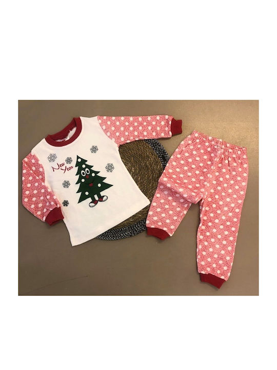 Babydom Kinder Schlafanzug Winterlich Ecru
