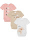 Minerva Sheeps Къс ръкав White/Beige/Pink 3бр