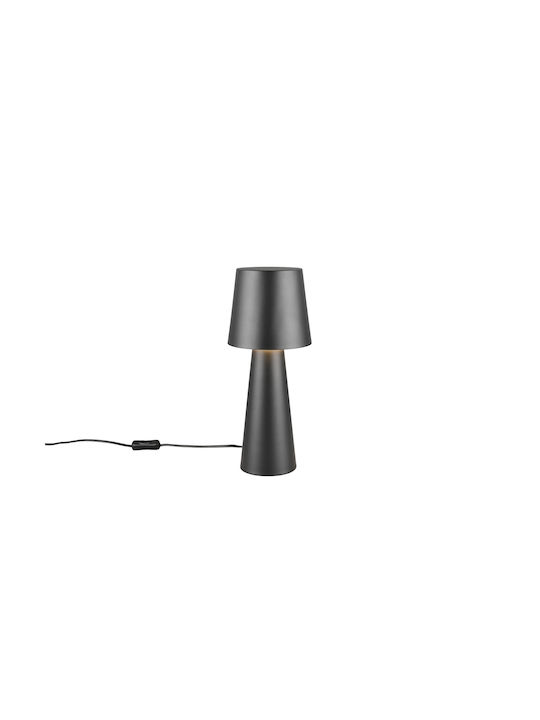 Trio Lighting Метална Настолна лампа за Цокъл E27 с Черен Абажур и Основа
