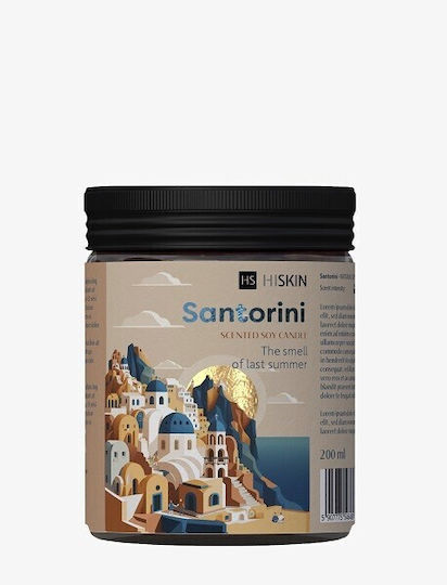 HiSkin Bon Voyage Santorini Aromatic Soy Candle Black