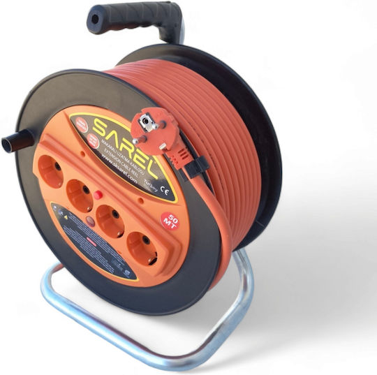 Cobi Smart Extension Reel 20 M 3 X 2.5 Mm 4 Outlets Overload Protection Handle