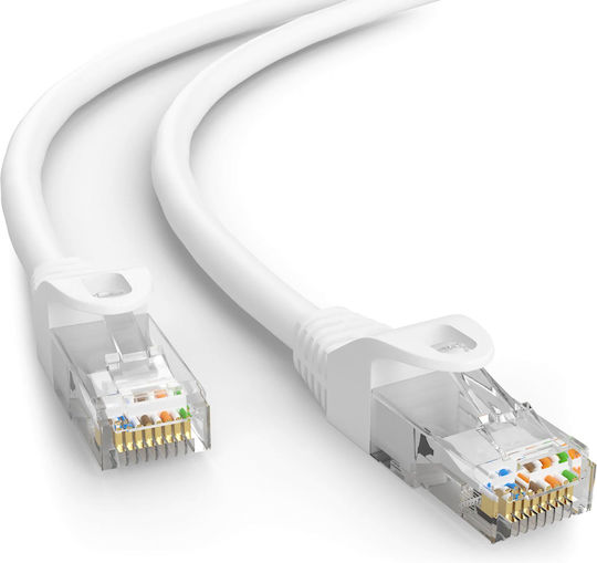 Powertech U/UTP Cat.5e (Gigabit) Καλώδιο Δικτύου Ethernet 5m Λευκό