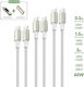 4smarts Type-c To Type-c Cables Premiumcord 60w Set 3 Pieces 0.5m+1.5m+3m + Digital Adapter