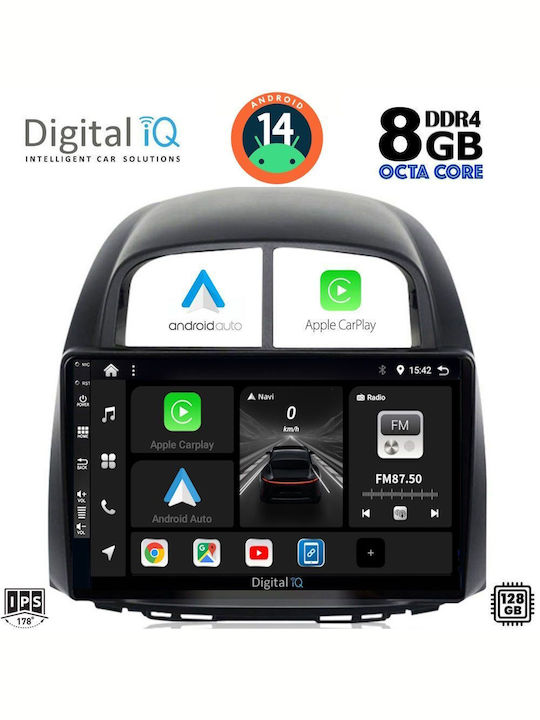 Digital IQ Car Audio System for Daihatsu Sirion 2006-2012 (Bluetooth/USB/AUX/WiFi/GPS/Apple-Carplay/Android-Auto) with Touch Screen 10"