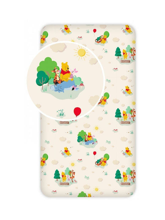 Disney Μονό με Λάστιχο Winnie Pooh 90x200cm