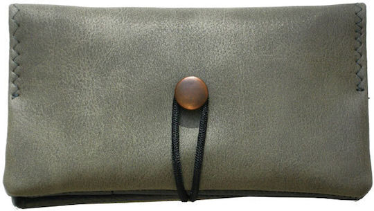 Simona Tobacco Pouch with Wrap-Around Cord Grey Chamois