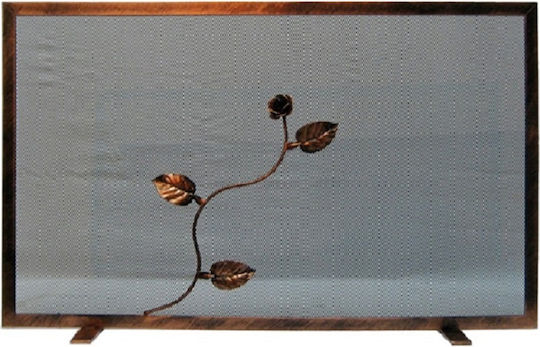 GTMED Ecran de protecție pentru șemineu din metal 80x50cm Argintiu