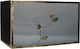 GTMED Metallic Fireplace Screen with 2 Panels 80x30x50cm Silver