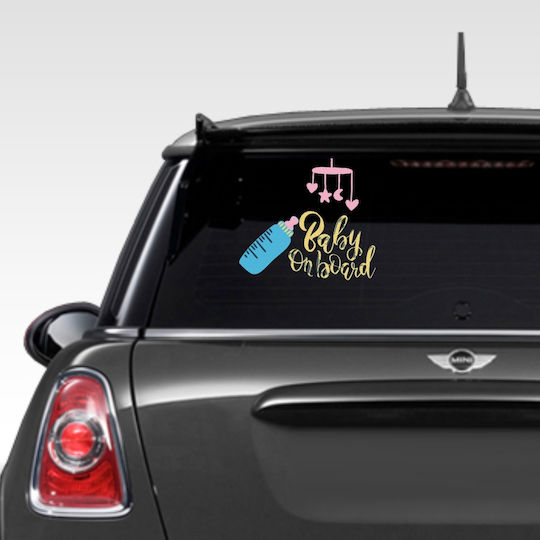 Caravelshop Σήμα Baby on Board με Αυτοκόλλητο