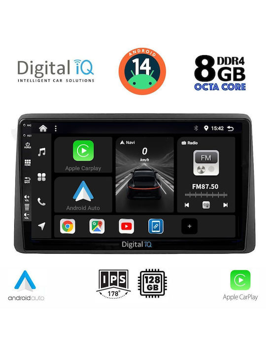 Digital IQ Ηχοσύστημα Αυτοκινήτου για Nissan Juke 2021> (Bluetooth/USB/AUX/WiFi/GPS/Apple-Carplay/Android-Auto) με Οθόνη Αφής 10"