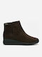 Leather Women's Ankle Boots Platform Oak