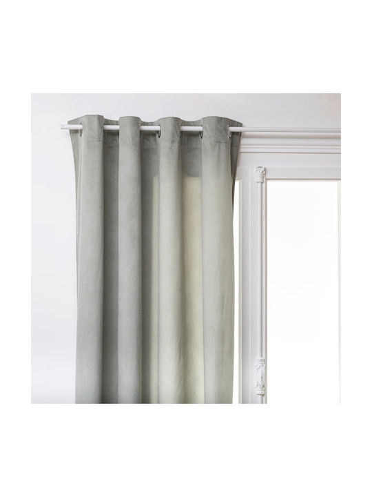 Atmosphera Lilou Pencil Pleat Curtain Green 140x260cm