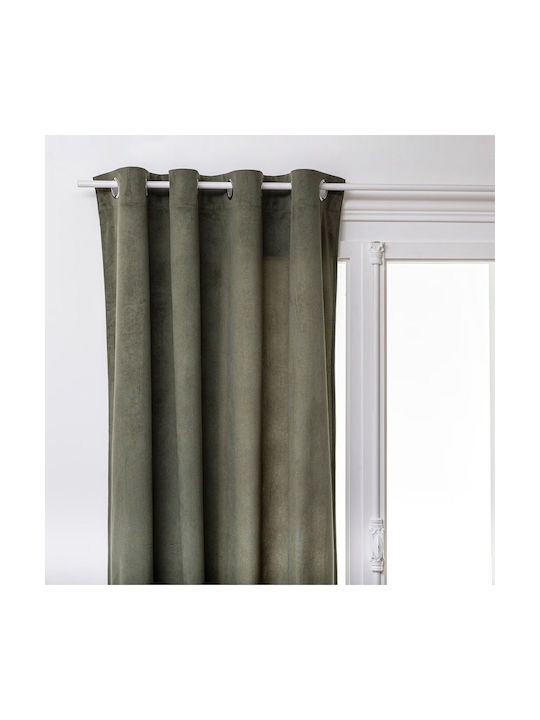 Atmosphera Lilou Pencil Pleat Curtain Green 140...