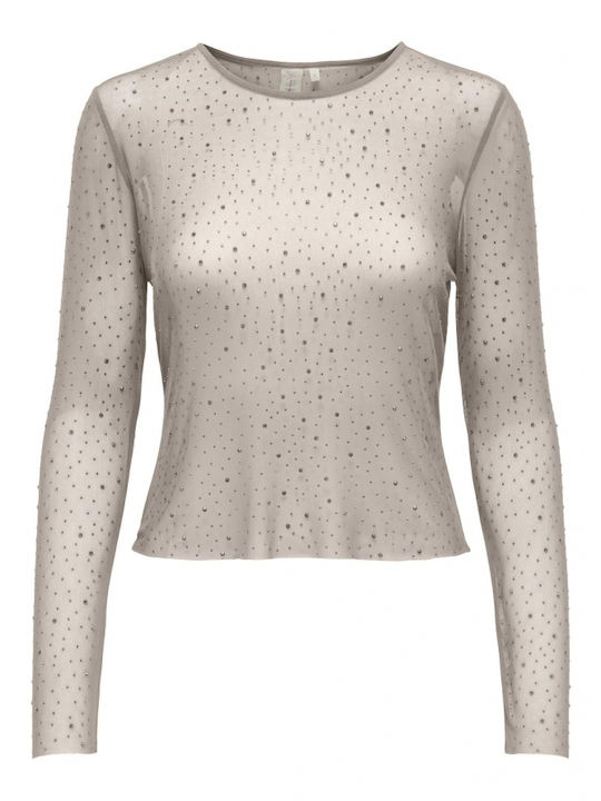 Only Women's Blouse Long Sleeve Beige