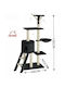 ForHome Kratzbaum Schwarz 48x35x140cm