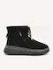 Leather Women's Ankle Boots Platform Black