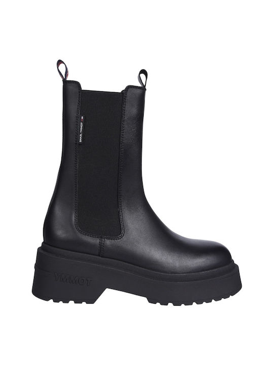 Leather Women's Chelsea Boots Black