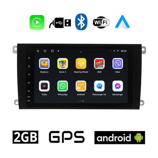 Car Audio System for Porsche Cayenne 2002-2011 (Bluetooth/USB/WiFi/GPS/Apple-Carplay/Android-Auto) with Touch Screen 7"