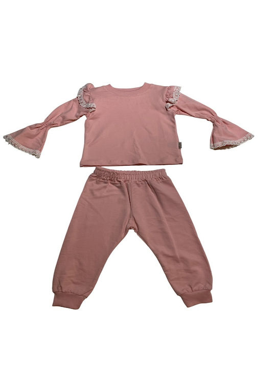 Kids Sweatpants Set Rose