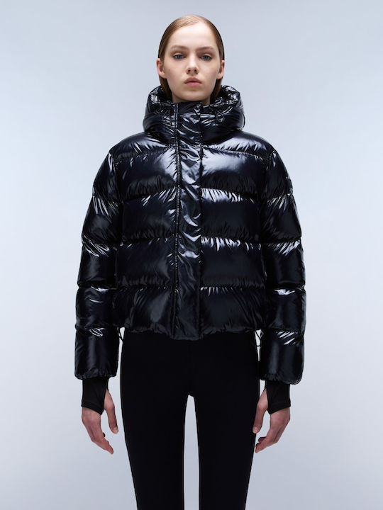 Napapijri Women s Crop Lifestyle Jacket for Winter Black NP0A4HZ5 041 Skroutz.bg