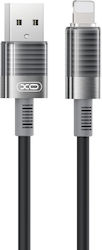 XO NB282 USB-A to Lightning Cable 12W Μαύρο 1m