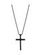 Lotus Watches Black Men's Cross from Steel with Chain