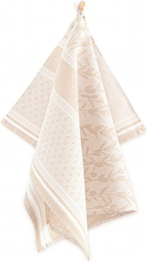 Zwoltex Handtuch aus 100% Baumwolle in Beige Farbe 50x70cm