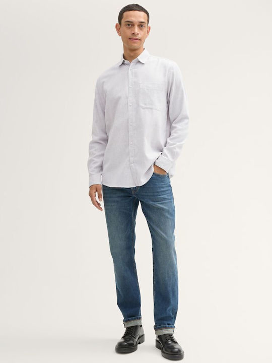 Long-sleeved Cotton Shirt Grey Melange