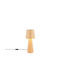 Trio Lighting Metall Tischlampe für Fassung E27 mit Beige Schirm und Basis