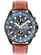 Swiss Alpine Military by Grovana Men's Watch 43mm Chronograph Battery with Brown Leather Strap