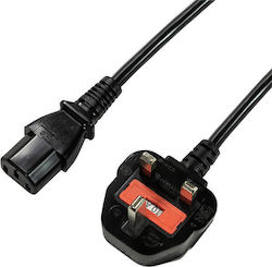 LogiLink Тип G (Великобритания) - IEC C13 Кабел 1.8м Черен (CP121) LogiLink Тип G (Великобритания) - IEC C13 Кабел 1.8м Черен (CP121)