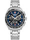 Swiss Alpine Military by Grovana Ανδρικό Ρολόι 41mm Χρονογράφος Μπαταρίας με Ασημί Μεταλλικό Μπρασελέ