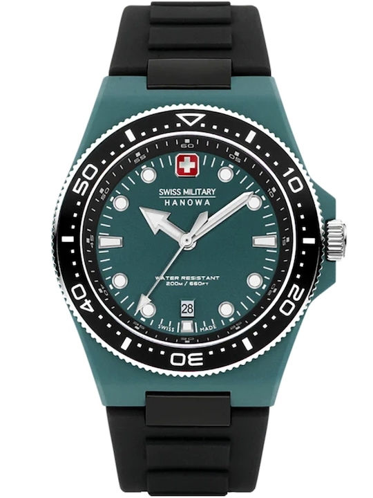Swiss Alpine Military by Grovana Men's Watch 45mm Battery with Black Rubber Strap