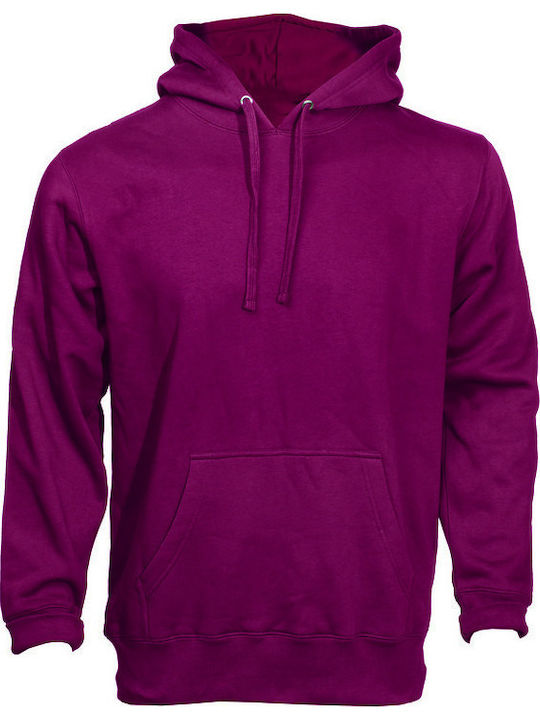Kprime Kprime Arbeitshemden und T-Shirts Langärmeliges Sweatshirt Burgundisch mit Kapuze