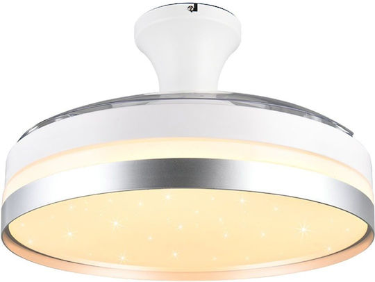 Trio Lighting Lindberg Ceiling Fan 100cm with Light Fixture Gray