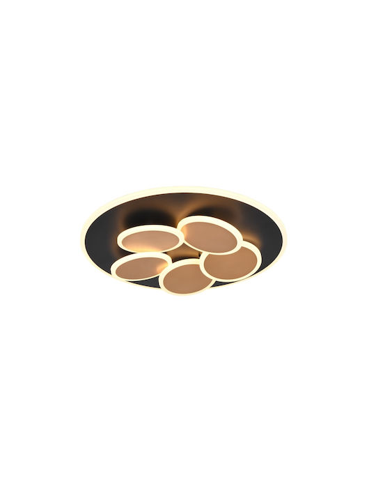 Trio Lighting Πλαφονιέρα Οροφής 49εκ. Μαύρη με ...