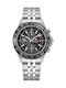 Swiss Alpine Military by Grovana Men's Watch 43mm Chronograph Battery with Silver Metal Bracelet