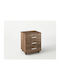 Wooden Chest of Drawers Walnut 45x40x53cm