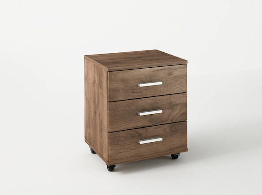 Wooden Chest of Drawers Walnut 45x40x53cm