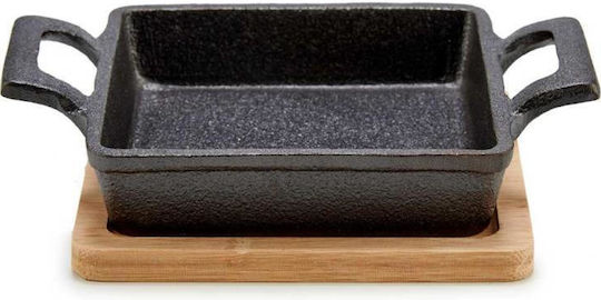 Atmosphera Servierplatte Hölzernes 14x19x5cm 1Stück