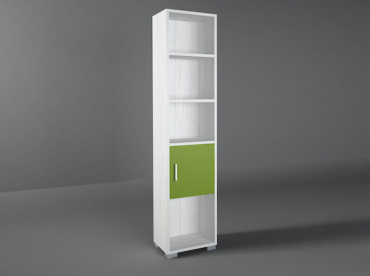 Bücherregal Boden Weiß 40x30x180cm
