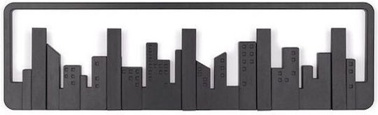 Wandhalterung Kunststoff 5 Haken Schwarze 11668-05000K-04T 49x2x14,5cm