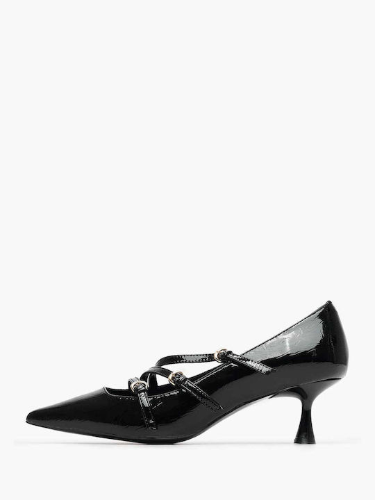 Mortoglou Leather Black Heels