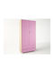 Zwei Türen Schrank mit 2 Schubladen Rosa 50x50x180cm