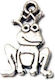 Schmuckmaterial Silbermetall Frosch 2cm