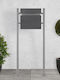 ECD Germany Außenbereich Briefkasten Inox in Gray Farbe 37x36.5x11cm