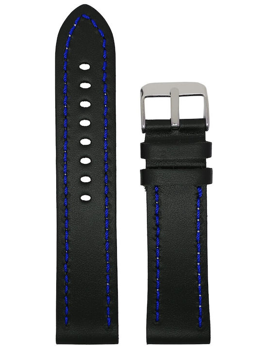VStraps Curea din piele Negru 22mm