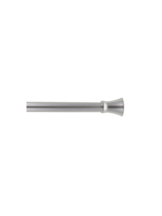Atmosphera Metallic Curtain Pole Single 120cm Silver